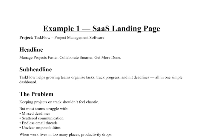write high converting landing pages and sales page copy